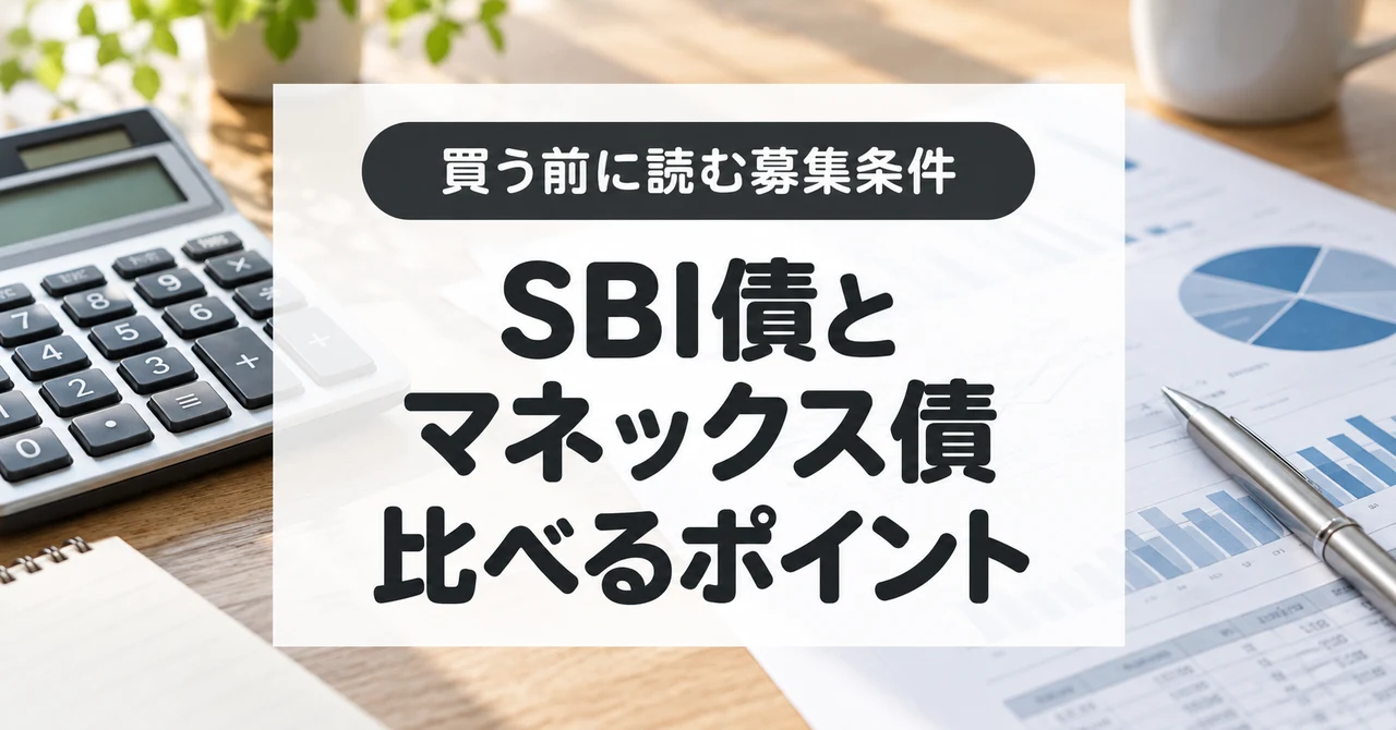 SBI債とマネックス債を比較｜利率、発行会社と購入前に確認するリスク