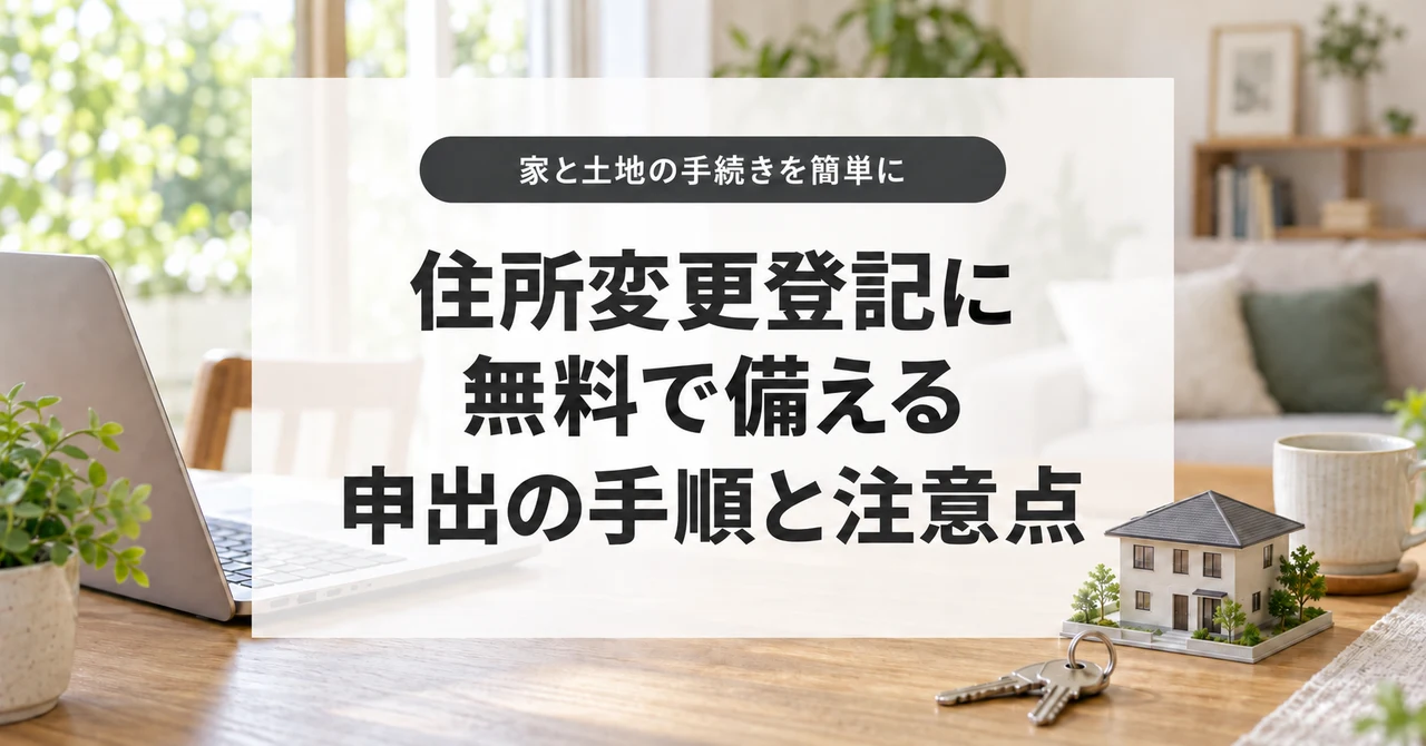 住所変更登記に無料で備える申出の手順と注意点