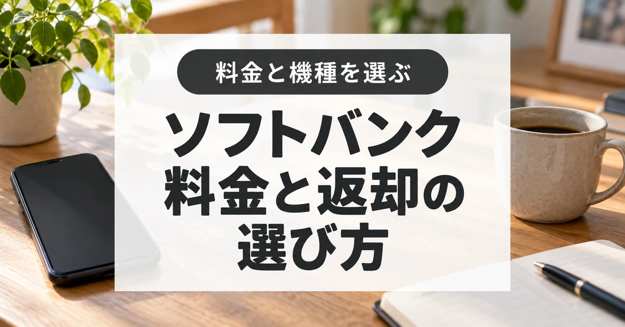 ソフトバンクの料金と返却プログラムを比較する選び方