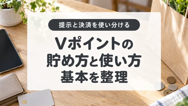 Vポイントの貯め方と使い方を提示と決済に分けて整理