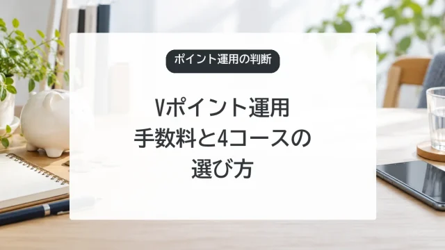Vポイント運用の手数料と4コースの選び方