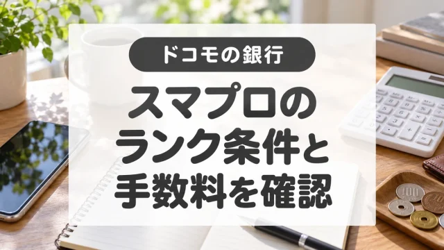 ドコモSMTBネット銀行のスマートプログラム｜ランク条件と無料回数