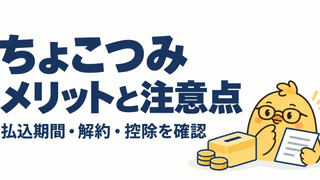 日本生命ちょこつみの払込期間・解約・生命保険料控除の確認ポイント