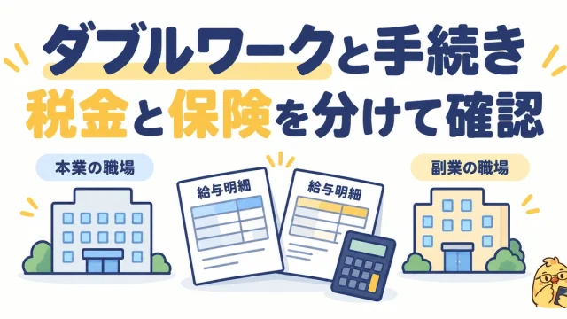 ダブルワークと手続き。税金と保険を分けて確認