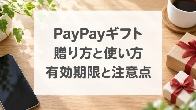 PayPayギフトの贈り方と使い方、有効期限と注意点