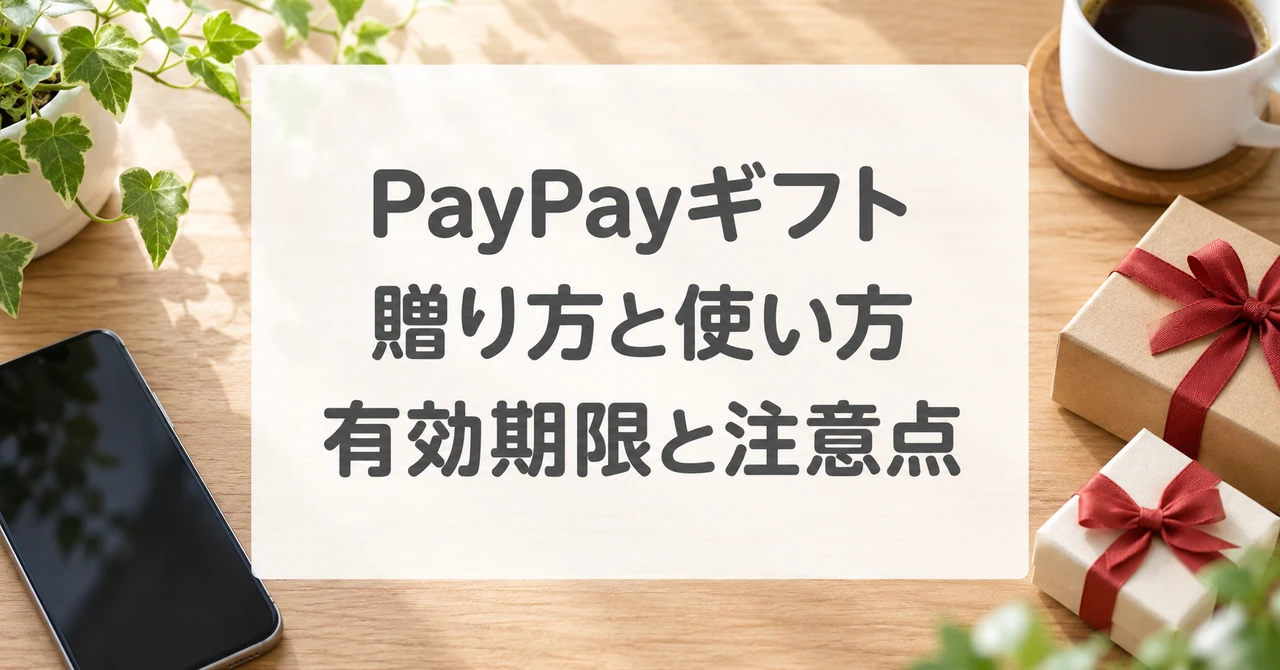 PayPayギフトの贈り方と使い方、有効期限と注意点