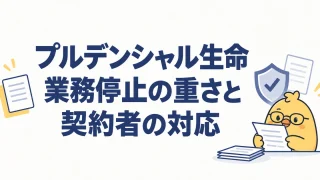 プルデンシャル生命の業務停止の重さと契約者の対応