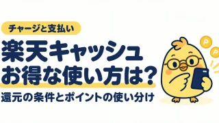楽天キャッシュのお得な使い方。還元の条件とポイントの使い分け