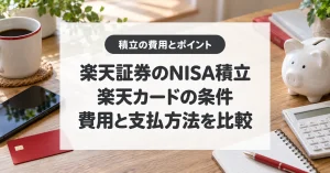 楽天証券のNISA積立、楽天カードの条件、費用と支払方法を比較