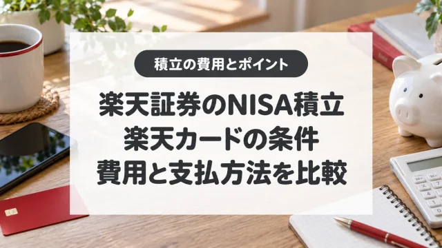 楽天証券のNISA積立、楽天カードの条件、費用と支払方法を比較