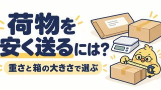 荷物を安く送る方法。郵便と宅配便を重さと箱の大きさで選ぶ