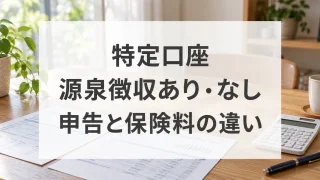 特定口座の源泉徴収ありとなしを、申告や保険料への影響から比べる