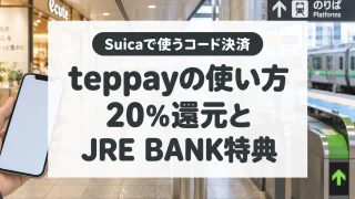teppayの使い方と20％還元、JRE BANKの鉄道特典