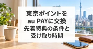 東京ポイントをau PAYに交換。先着特典の条件と受け取り時期